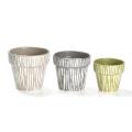 4.5 inch ceramic stripes small flower pot