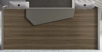 Two-Tone Office Reception Counter