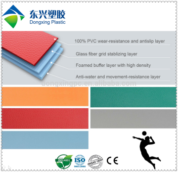 PVC indoor profeesional volleyball court sports flooring