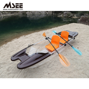 Customized Clear Boat Kayak with Transparent Polycarbonate and Optional Motor