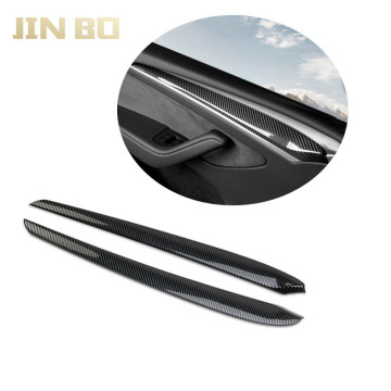 2Pcs/Set Carbon Fiber Car Interior Door Panel Trim for Tesla Model 3 Model Y M3 MY