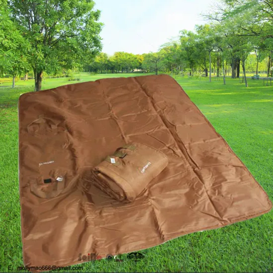 SGS Audited plain deyd customized logo outdoor picnic blanket waterproof