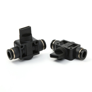 High-Quality Blue, White, Black 4mm-12mm Tube Connect Hand Switch Valve HVFF Pneumatic Fitting