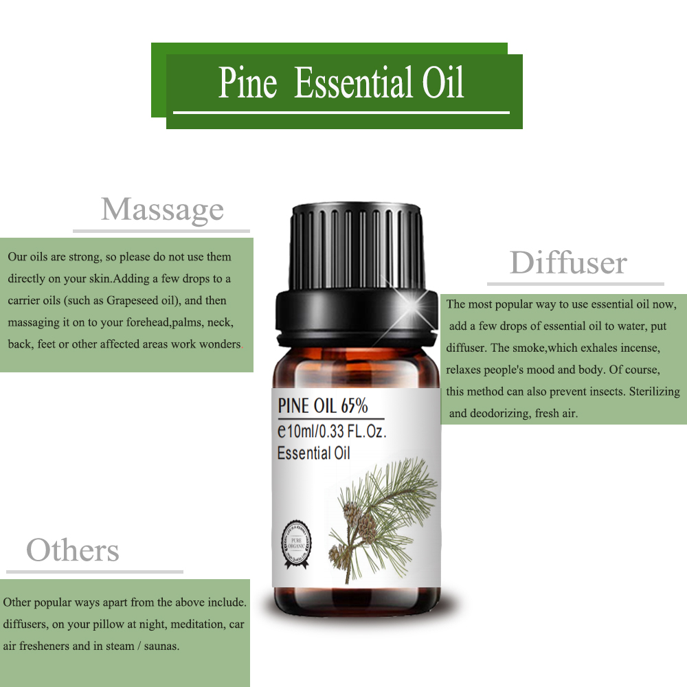 Aceite de pino de etiqueta privada a granel al por mayor 65% Pine Essential Oil