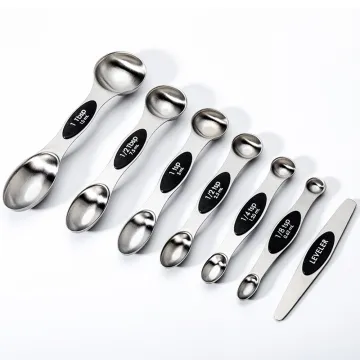 Wholesale Dual Sided Stainless Steel Magnetic Measuring Spoon Set in Various Sizes