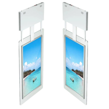 Super Slim Ceiling Mounted Double Side Window Display Hanging LCD Digital Signage for Retail
