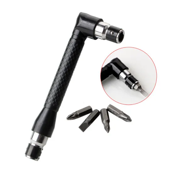 Semi-Automatic L-Shape Dual-Head Hexagon Socket Wrench Screwdriver Bits Utility Tool