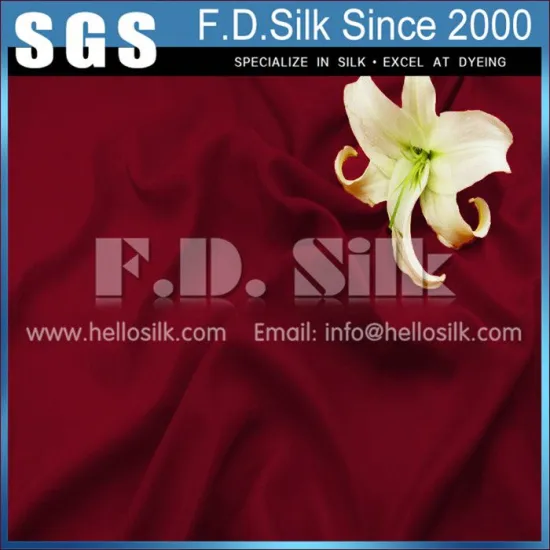 12MM Silk Crepe De Chine Width 45" Wine-red No.30 Color