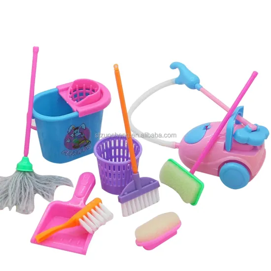 Low MOQ 9-Piece Miniature Furniture Set for 1/12 Scale Cleaning and Doll House Accessories