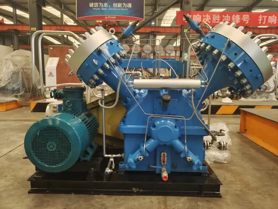 The main components of a diaphragm compressor