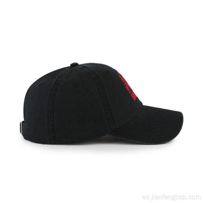 gorra de béisbol lavada con logo bordado personalizado