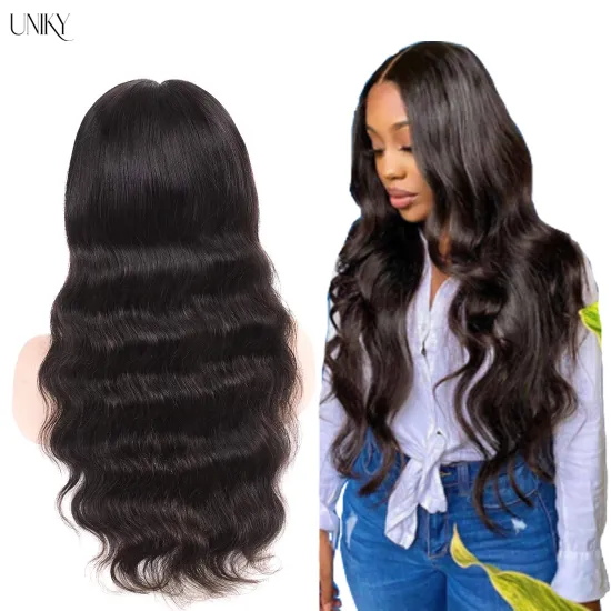 Uniky Body Wave 13X4 Lace Front Human Hair Wigs Brazilian Virgin Remy Hair For Black Women  lace Frontal Human Hair Wig