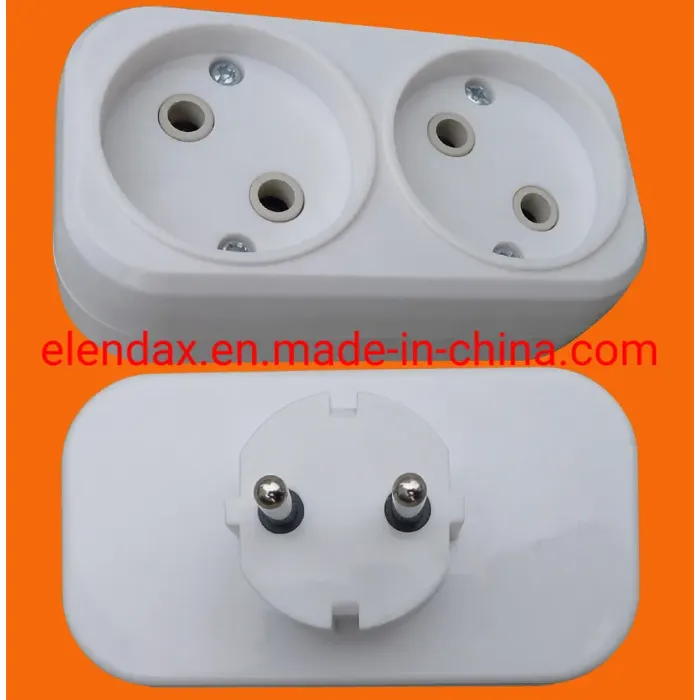 Adaptor Daya Listrik 2 Arah EU Hitam (P8812)