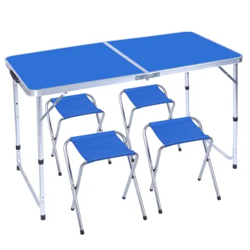 Wholesale Portable Aluminum Patio Garden Table & Foldable Camping Picnic Outdoor Folding Table and Chairs Set