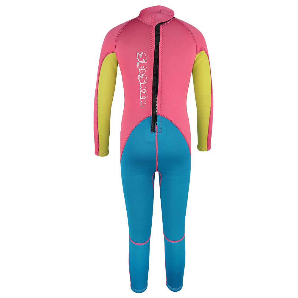 Girlskin da marina indietro zip un pezzo in neoprene fullsuits