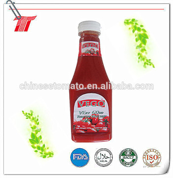 Wholesale Organic 340g ketchup with Plastic Bottle