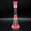 Pink transparent glass hookah