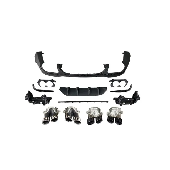 High Quality PP Material Rear Diffuser for BENZ GLC-Class X253 GLC43 AMG 2016+