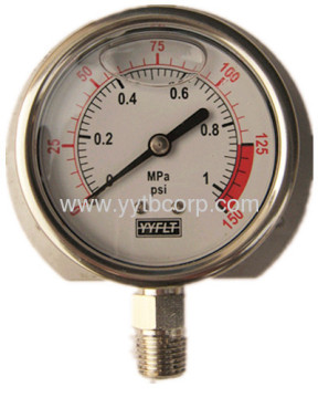 Good Quality Bottom Connector Pressure Gauge 