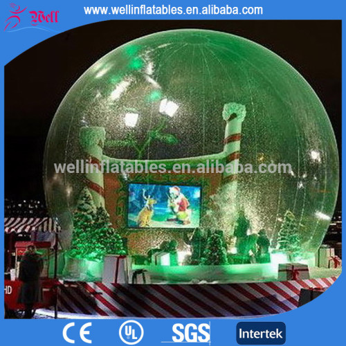 2016 glass christmas snow globe inflatable snowing globe inflatable christmas snow globe ball