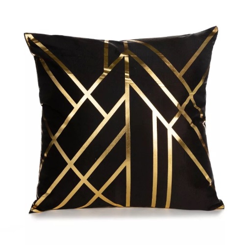 Fodera per cuscino con stampa geometrica gialla creativa nordica