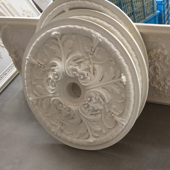 Lightweight PU Polyurethane Ceiling Decoration Round Cornice and Panels for Living Room, Hotel, Wedding