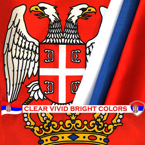 100% polyester countries serbia flag printing
