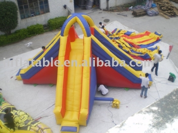 Inflatable double slide,inflatable slide,dry slide