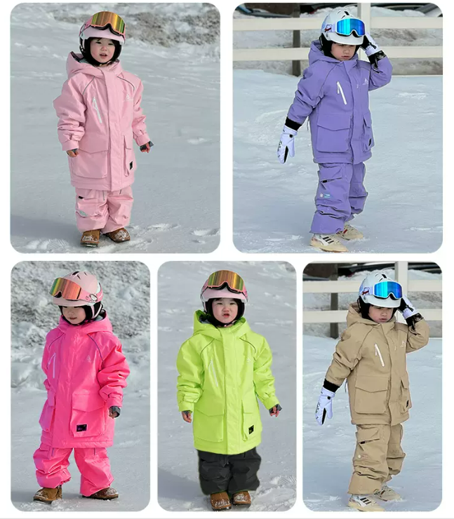 Children's ski clothing thickened warm