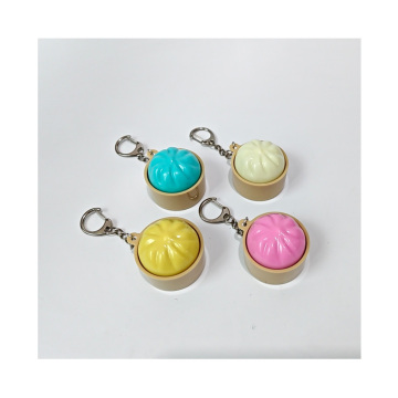Glowing Steamed Bun Push Light Keychain