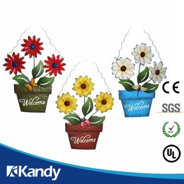 RoHS SGS factory Custom wholesale metal flower plaque text