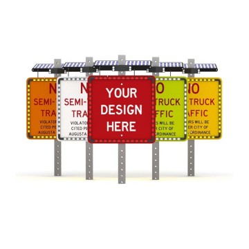 Portable Solar-Powered LED Flashing Stop Sign