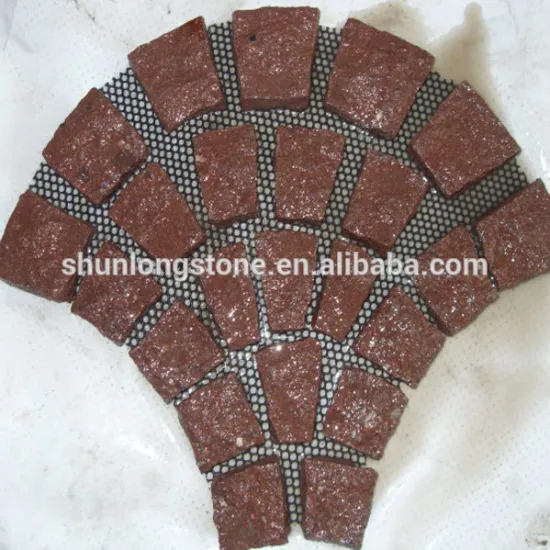 red granite cube stone,granite mesh stone,paving stone