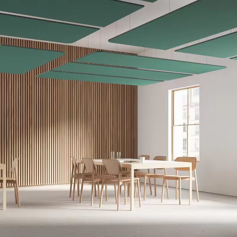 Defletor de teto acústico PET comercial