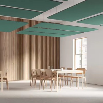 Defletor de teto acústico PET comercial