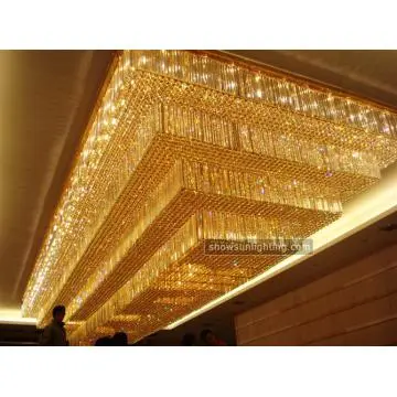 Square Crystal chandelier in 4 layers