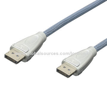 Metal Shell DisplayPort Male to DisplayPort Male Cable with 1,080P Resolution