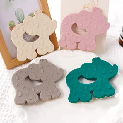 Soft Pink Big Ivory Silicone Teething Toy Pacifier