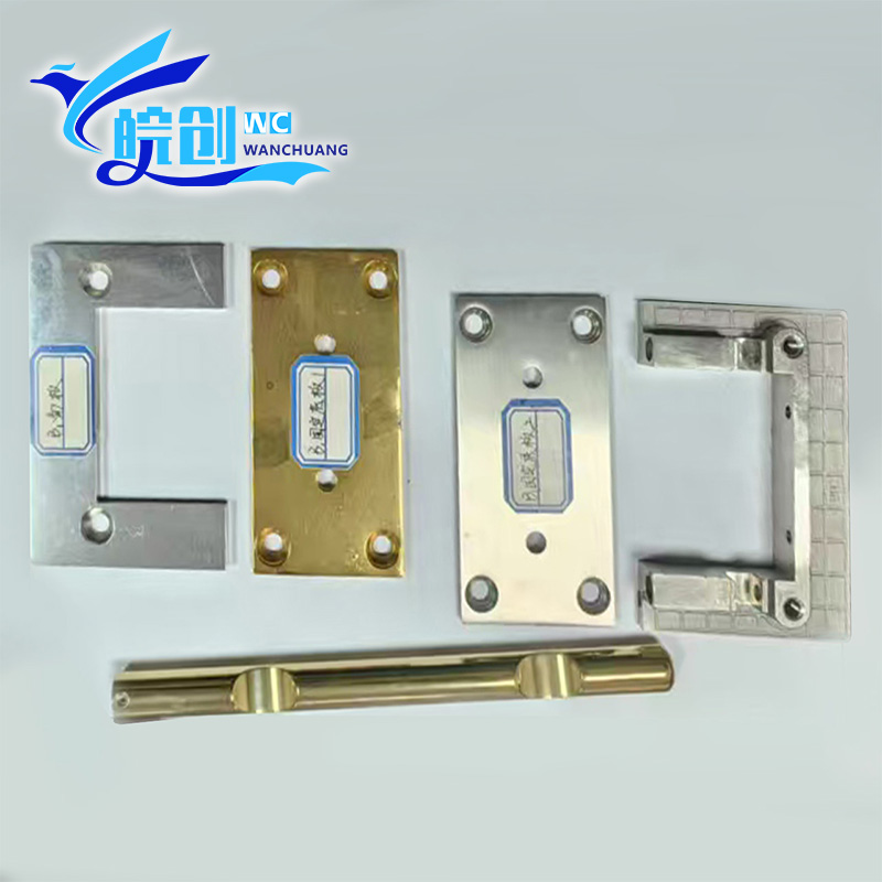 Conjunto portante de puerta de vidrio de acero inoxidable.