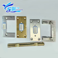 Conjunto portante de puerta de vidrio de acero inoxidable.