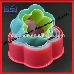 Colourful 6 Flower sharp Cookies Cutter Set