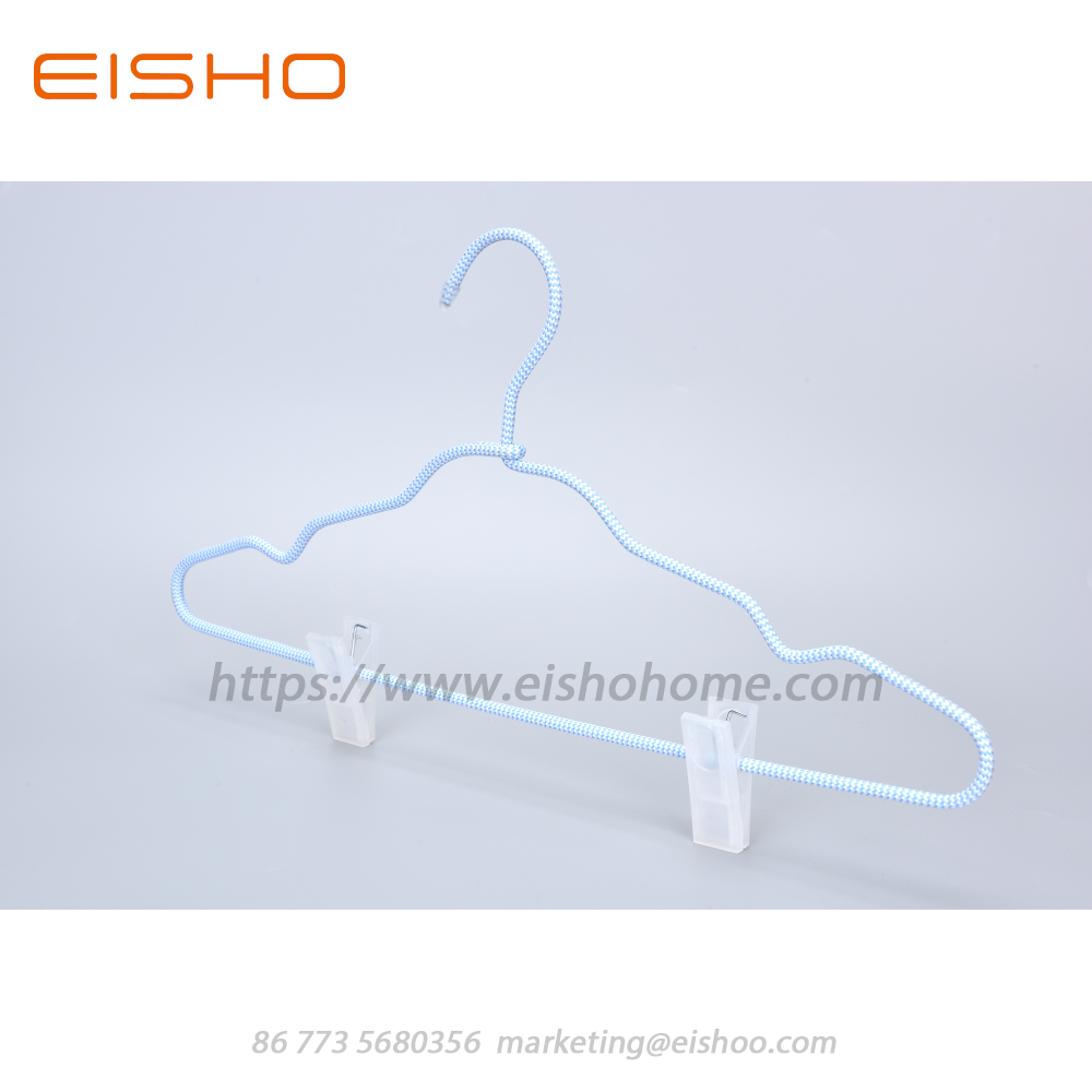 17 Eisho Cord Covered Coat Hangers With Clips