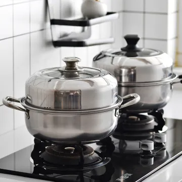 Stainless Steel Food Steamer Cookware Pot Set for Kitchen