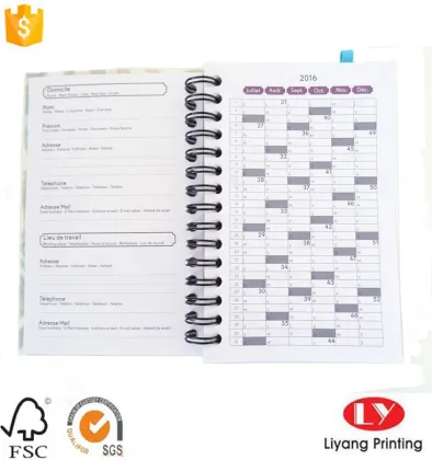 Wire o binding spiral notebook with elastic band