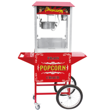 Portable Electric Popcorn Machine with Wheels: Commercial Grade Popcorn Maker with Automatic Function and Cart
