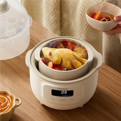 OIDIRE 1000ml Capacity Stewed Soup Pot - Health Care Electric Stew Pot & Porridge Cup