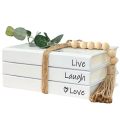 3 Pcs White Coffee Table Fake Books Decor