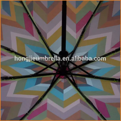 Pongee Material printing umbrella sun and rain wind resistant promotion umbrella