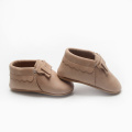 Soft Girls Bow Baby Moccasins