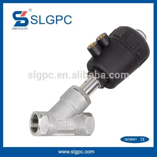 Common type with good quality SL2000-25 45 degree flange angle seat valves plastic head